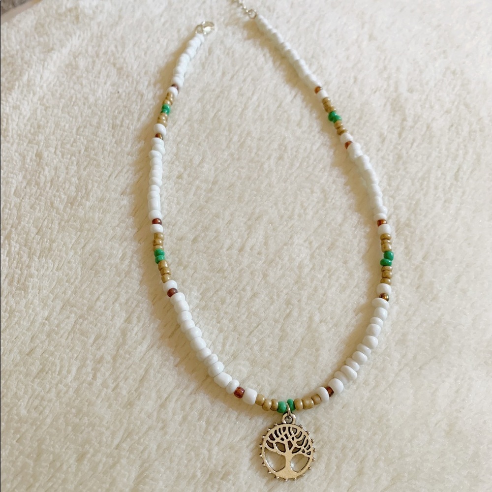 silver tree of life bohemian necklace☀️